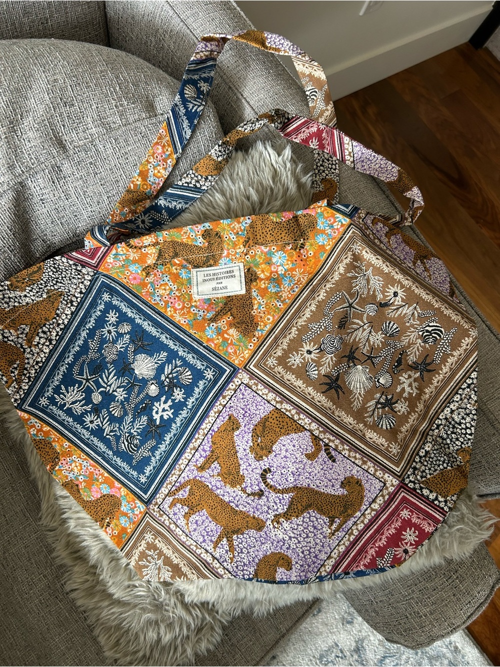 Sezane x inoui Patchwork Tote Bag - Multicolor new